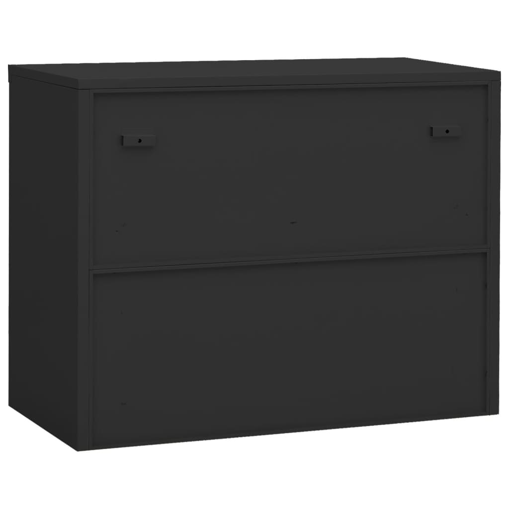 Armoire de bureau Anthracite 90x40x70 cm Acier - XIOS