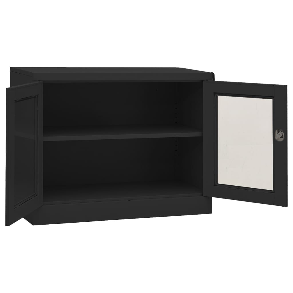 Armoire de bureau Anthracite 90x40x70 cm Acier - XIOS