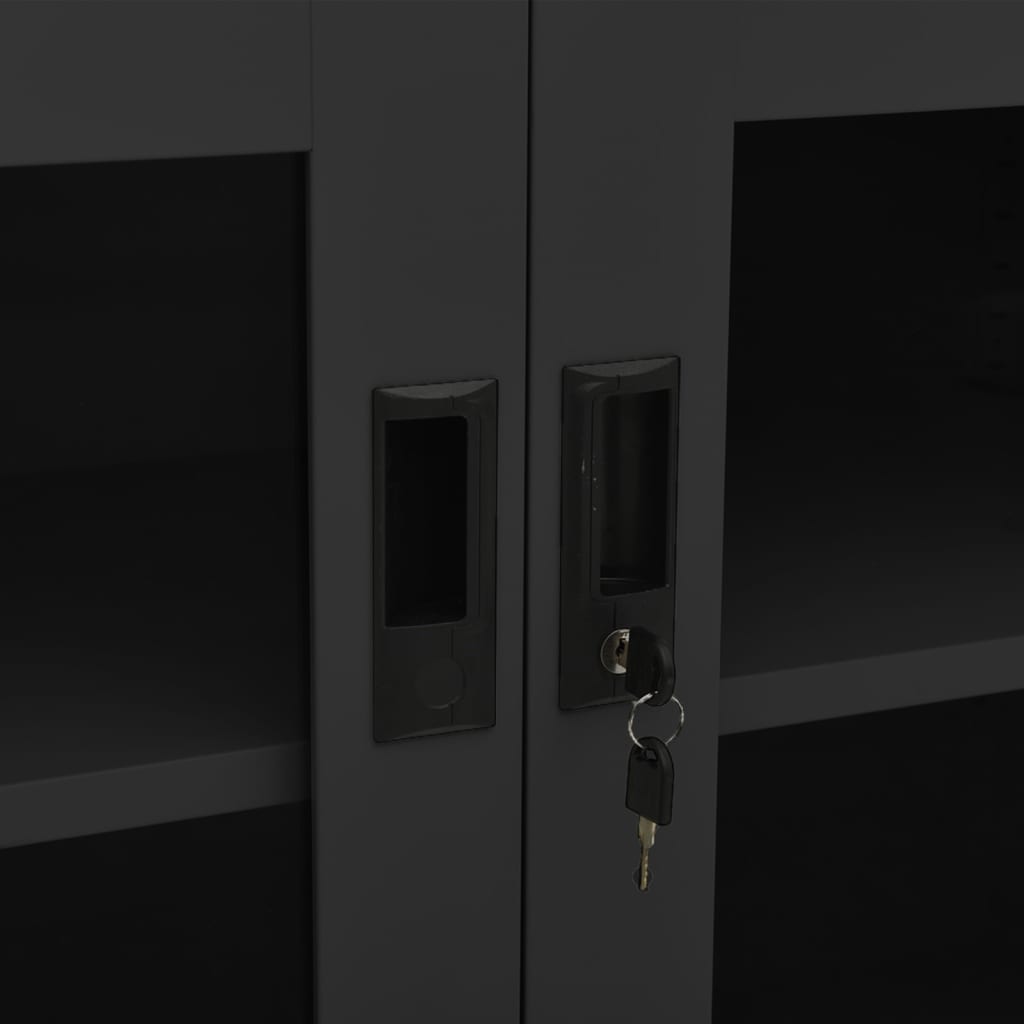 Armoire de bureau Anthracite 90x40x70 cm Acier - XIOS