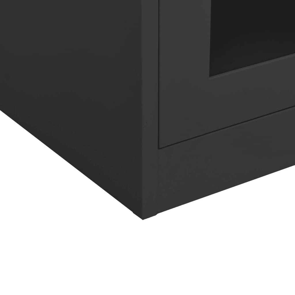 Armoire de bureau Anthracite 90x40x70 cm Acier - XIOS