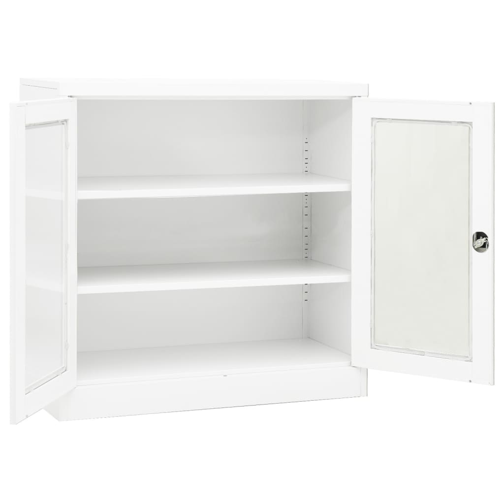 Armoire de bureau Blanc 90x40x90 cm Acier