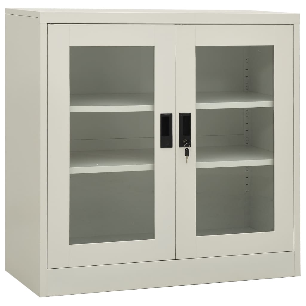 Armoire de bureau Gris clair 90x40x90 cm Acier - XIOS