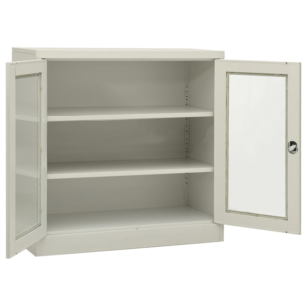 Armoire de bureau Gris clair 90x40x90 cm Acier - XIOS