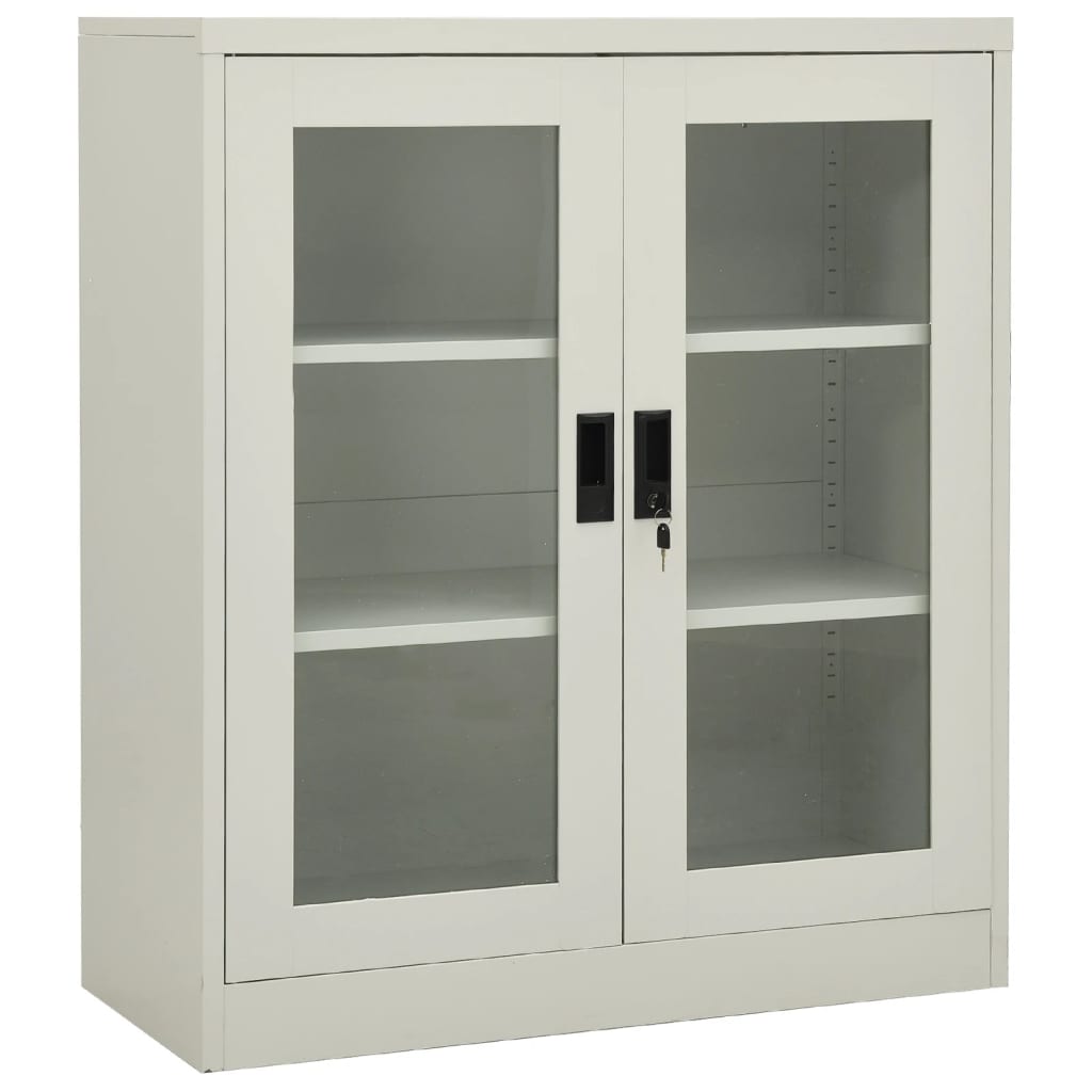 Armoire de bureau Gris clair 90x40x105 cm Acier - XIOS