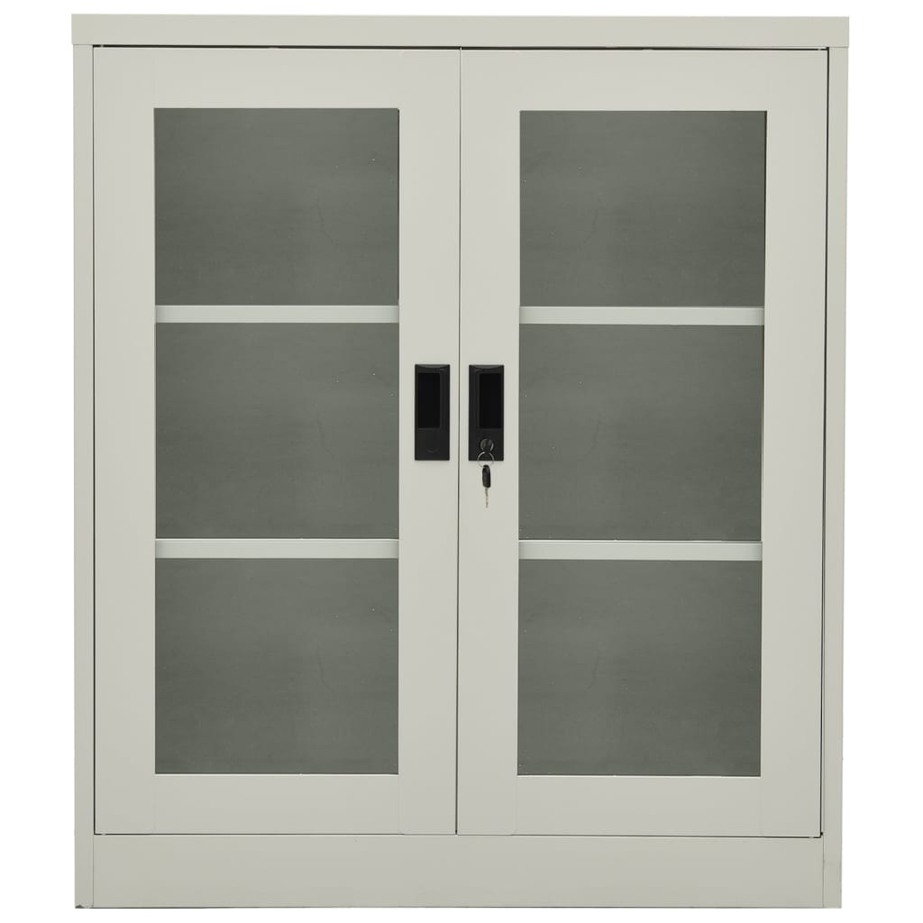 Armoire de bureau Gris clair 90x40x105 cm Acier - XIOS