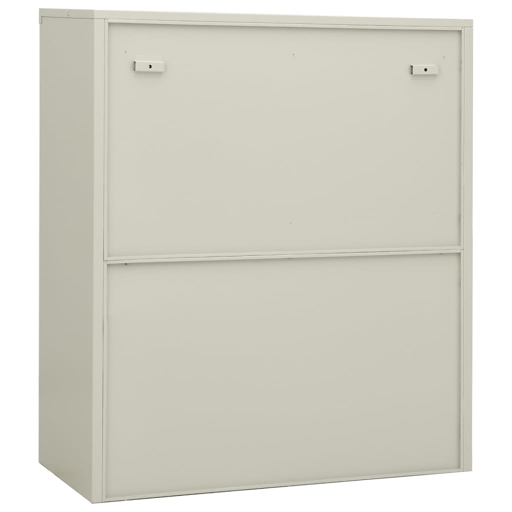 Armoire de bureau Gris clair 90x40x105 cm Acier - XIOS