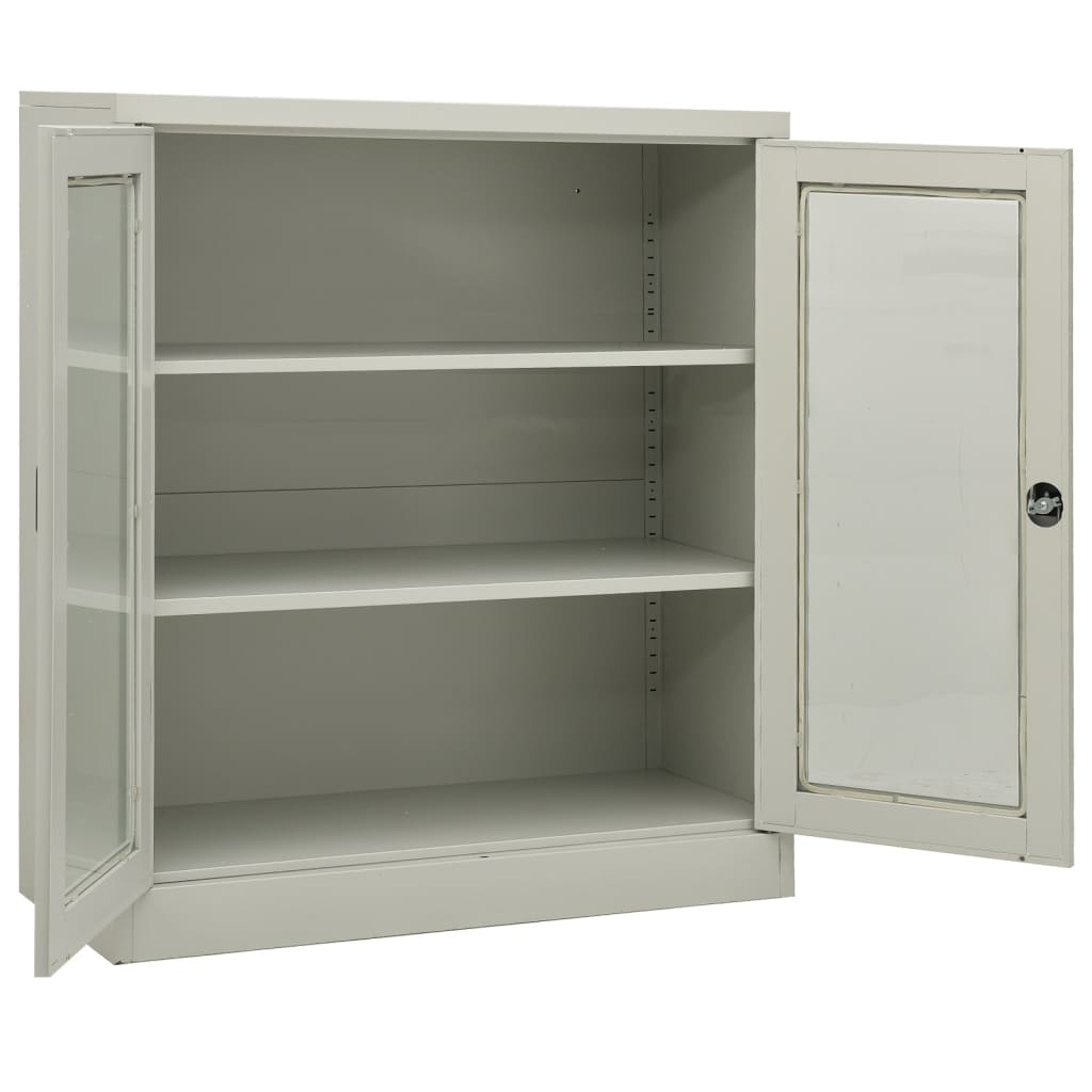 Armoire de bureau Gris clair 90x40x105 cm Acier - XIOS