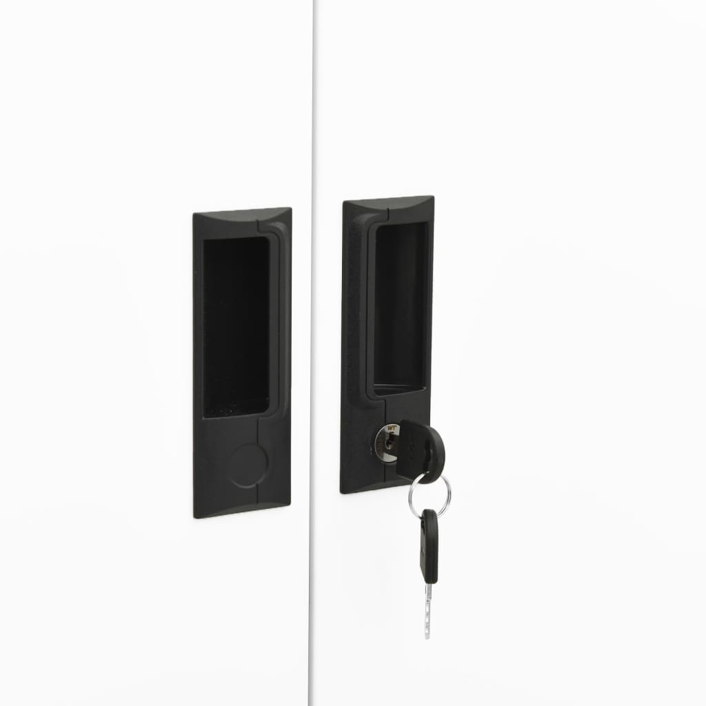 Armoire de bureau Blanc 90x40x180 cm Acier - XIOS