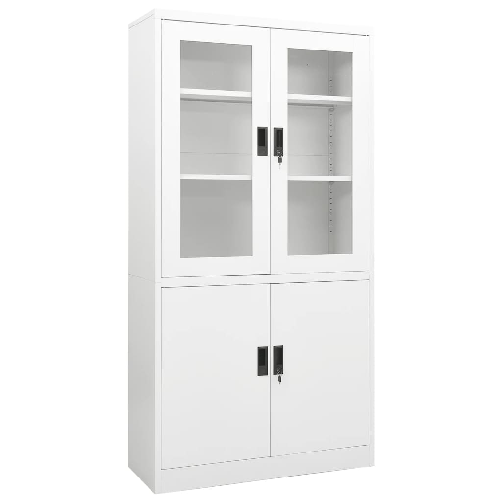 Armoire de bureau Blanc 90x40x180 cm Acier - XIOS