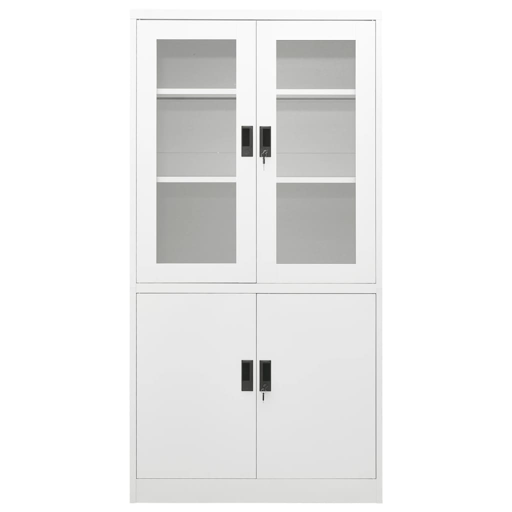 Armoire de bureau Blanc 90x40x180 cm Acier - XIOS