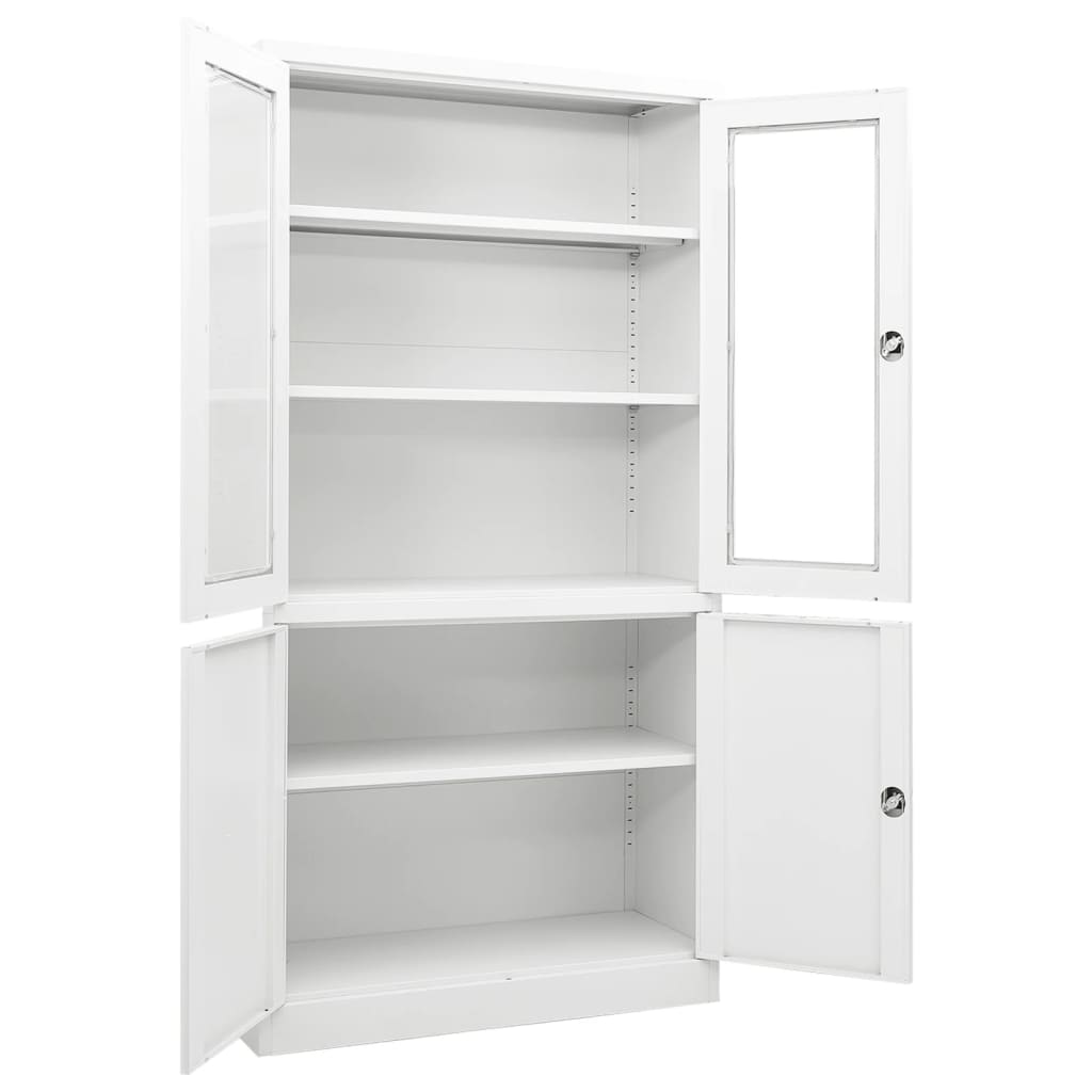Armoire de bureau Blanc 90x40x180 cm Acier - XIOS