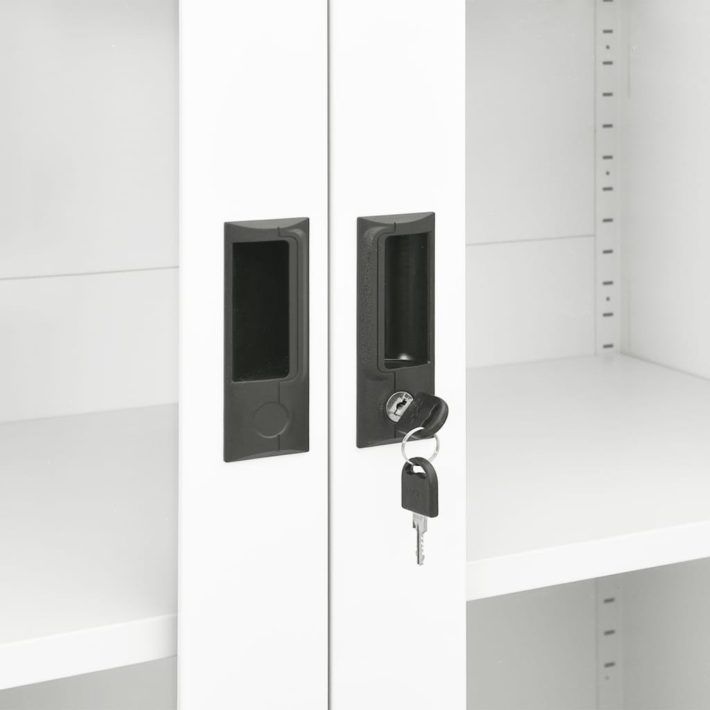 Armoire de bureau Blanc 90x40x180 cm Acier - XIOS