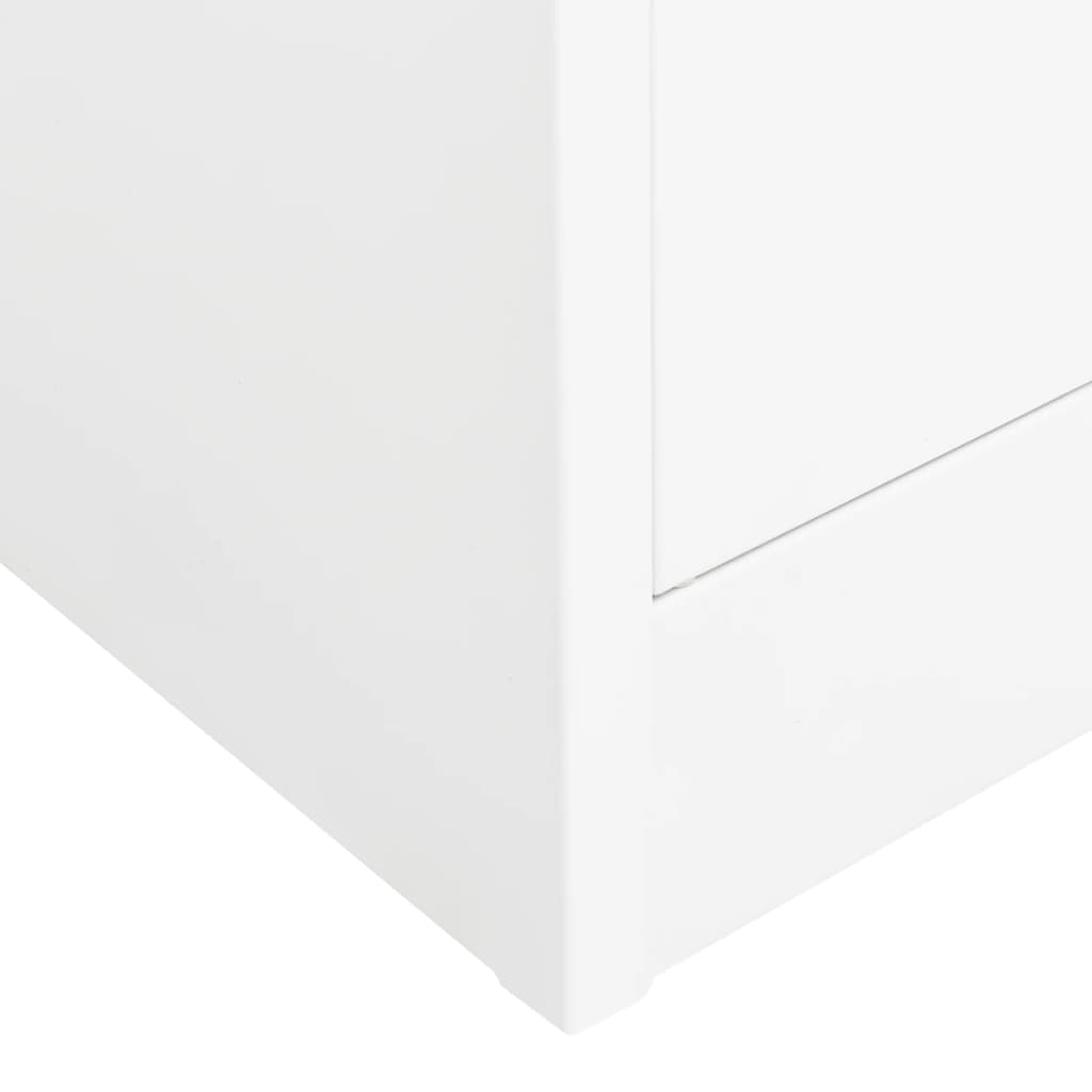Armoire de bureau Blanc 90x40x180 cm Acier - XIOS
