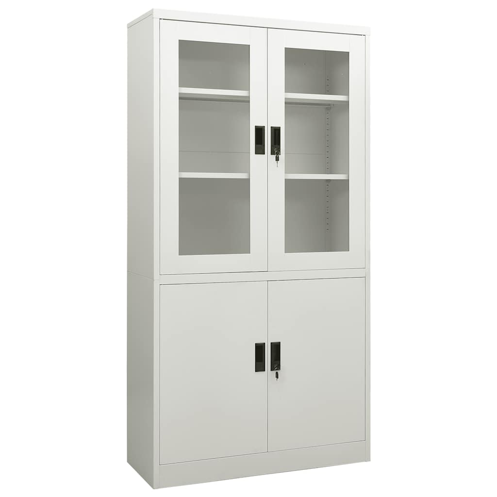 Armoire de bureau Gris clair 90x40x180 cm Acier - XIOS