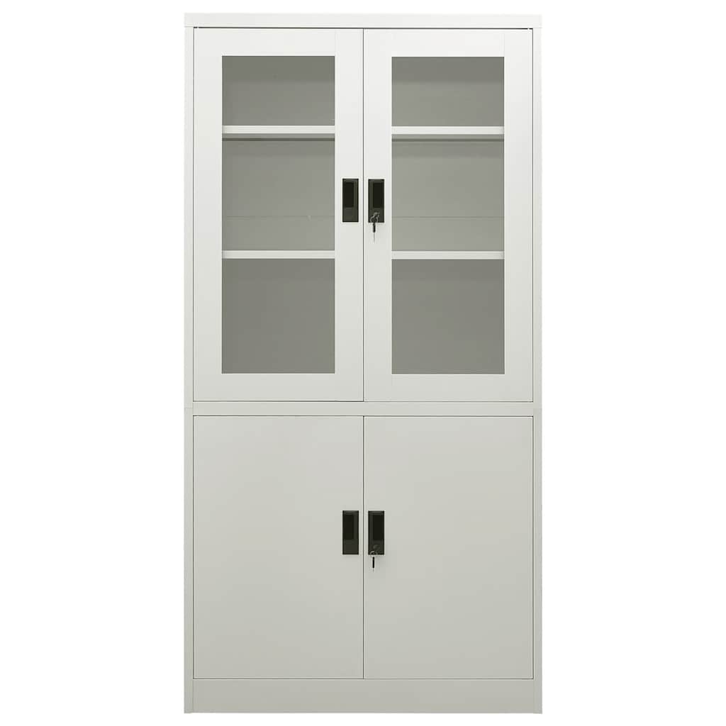 Armoire de bureau Gris clair 90x40x180 cm Acier - XIOS