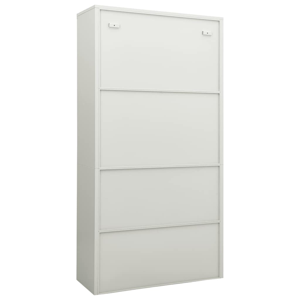 Armoire de bureau Gris clair 90x40x180 cm Acier - XIOS