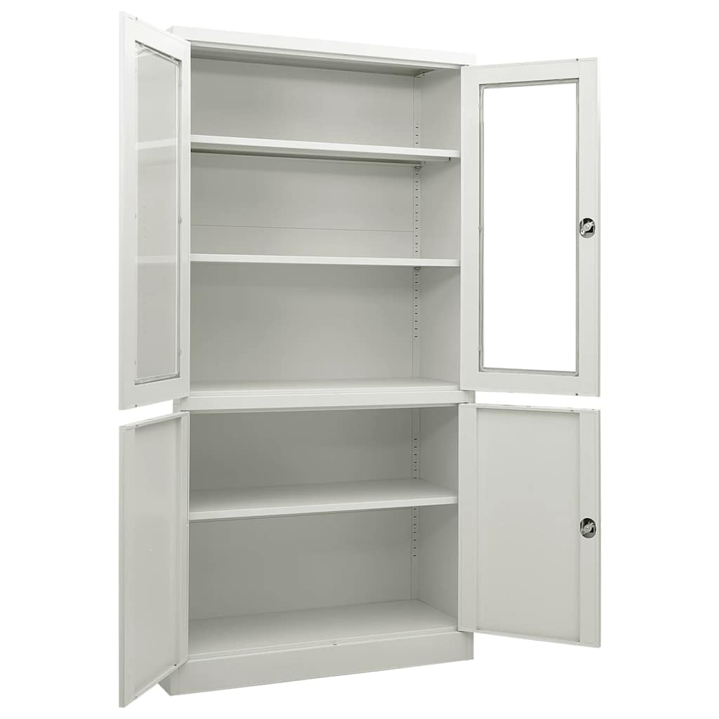Armoire de bureau Gris clair 90x40x180 cm Acier - XIOS