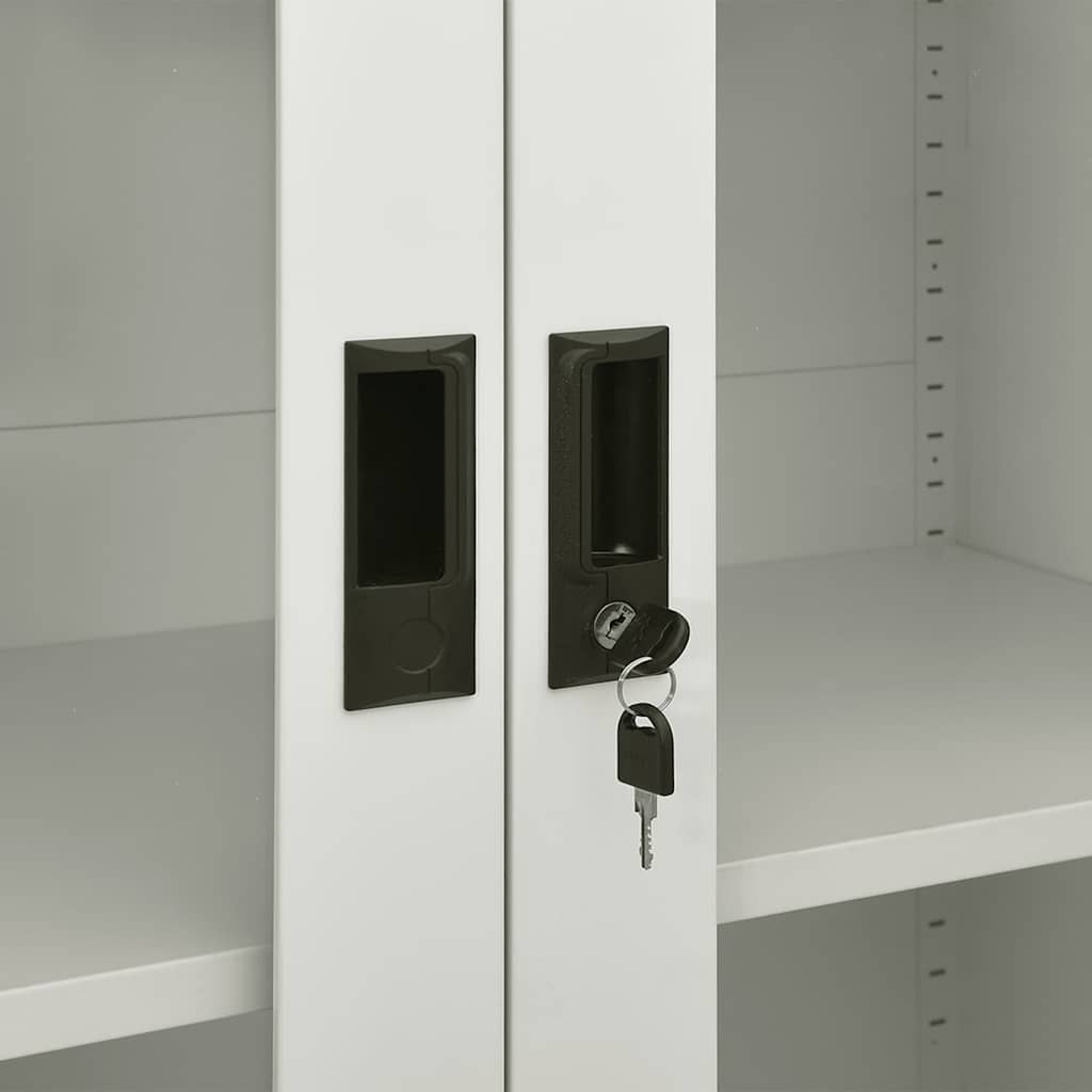 Armoire de bureau Gris clair 90x40x180 cm Acier - XIOS