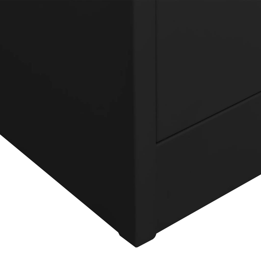 Armoire de bureau Noir 90x40x180 cm Acier - XIOS