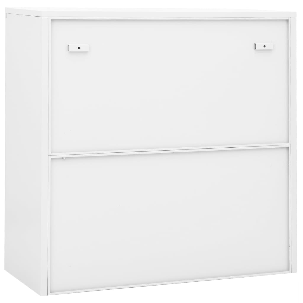 Armoire de bureau avec porte coulissante Blanc 90x40x90cm Acier - XIOS