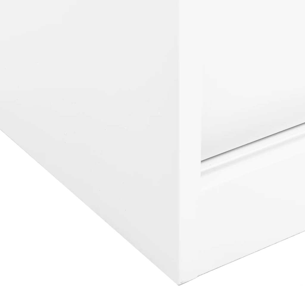 Armoire de bureau avec porte coulissante Blanc 90x40x90cm Acier - XIOS
