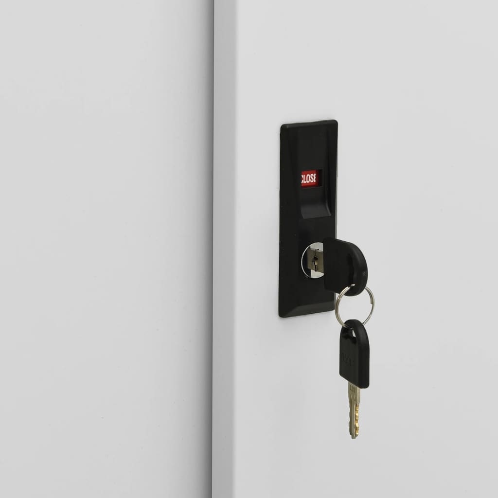 Armoire de bureau porte coulissante Gris clair 90x40x90cm Acier - XIOS