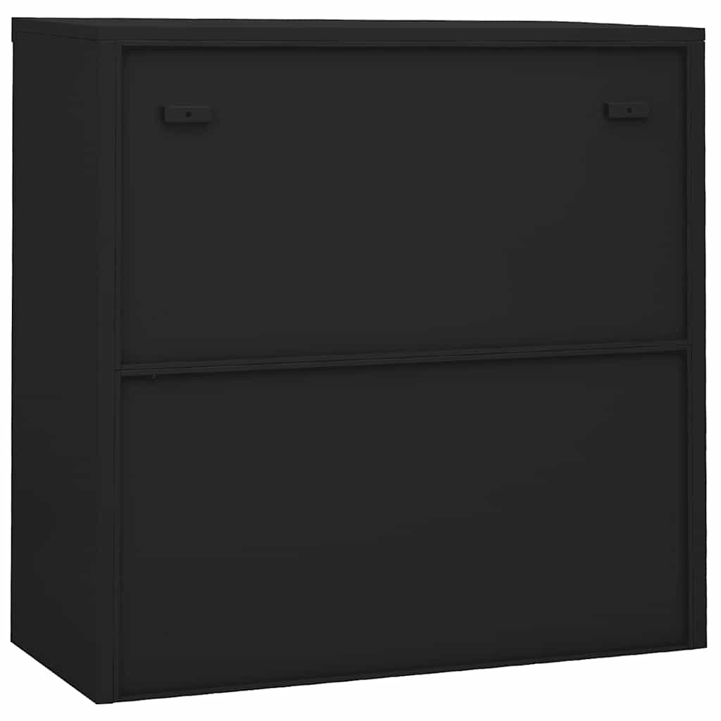 Armoire de bureau porte coulissante Anthracite 90x40x90cm Acier - XIOS