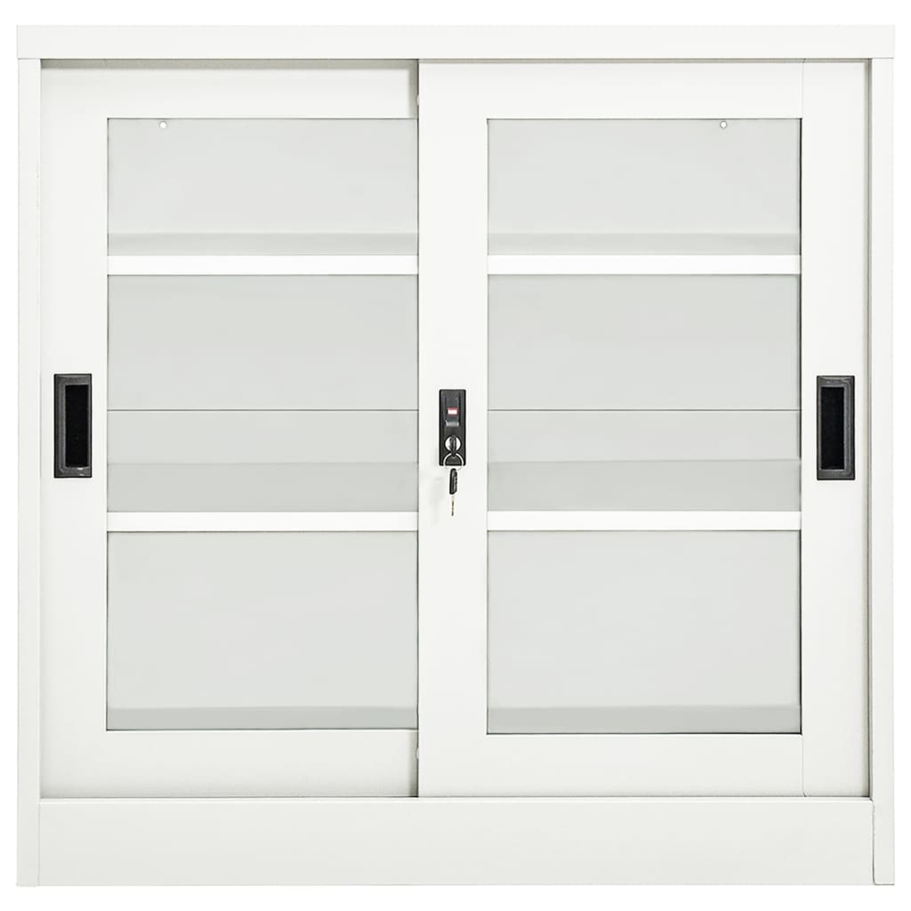 Armoire à portes coulissantes Blanc 90x40x90 cm Acier - XIOS