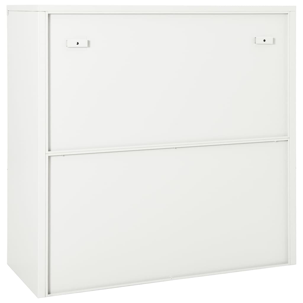 Armoire à portes coulissantes Blanc 90x40x90 cm Acier - XIOS