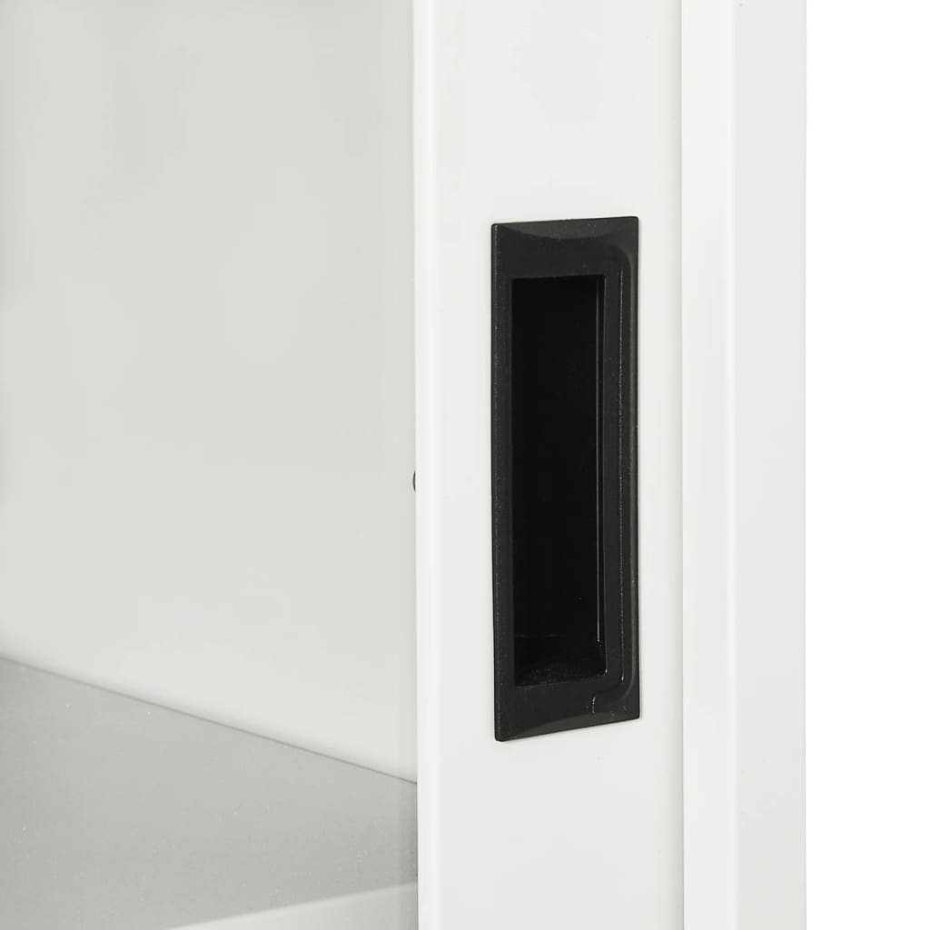 Armoire à portes coulissantes Blanc 90x40x90 cm Acier - XIOS