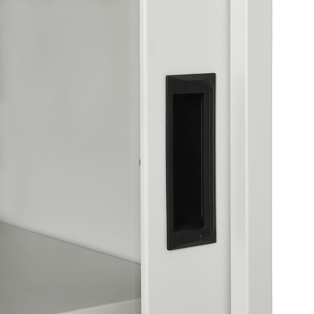 Armoire à portes coulissantes Gris clair 90x40x90 cm Acier - XIOS