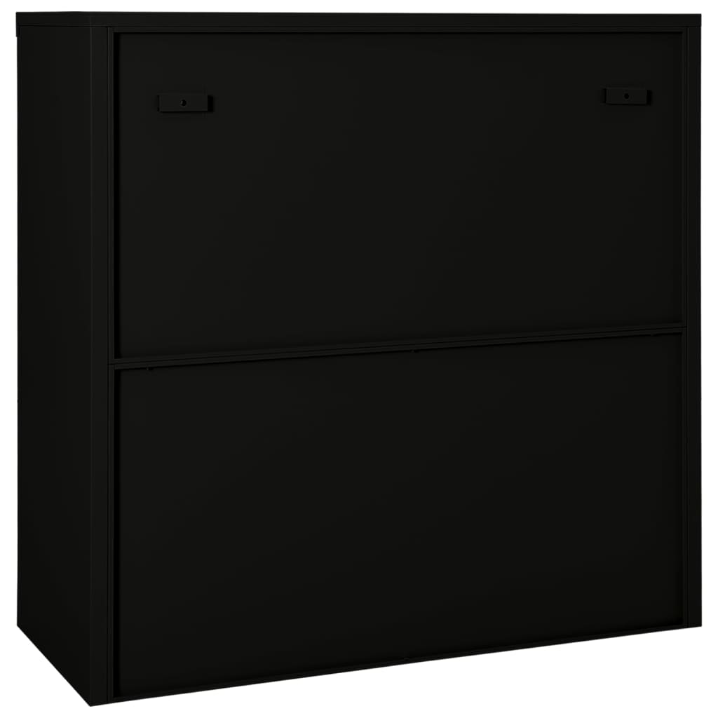 Armoire à portes coulissantes Noir 90x40x90 cm Acier - XIOS