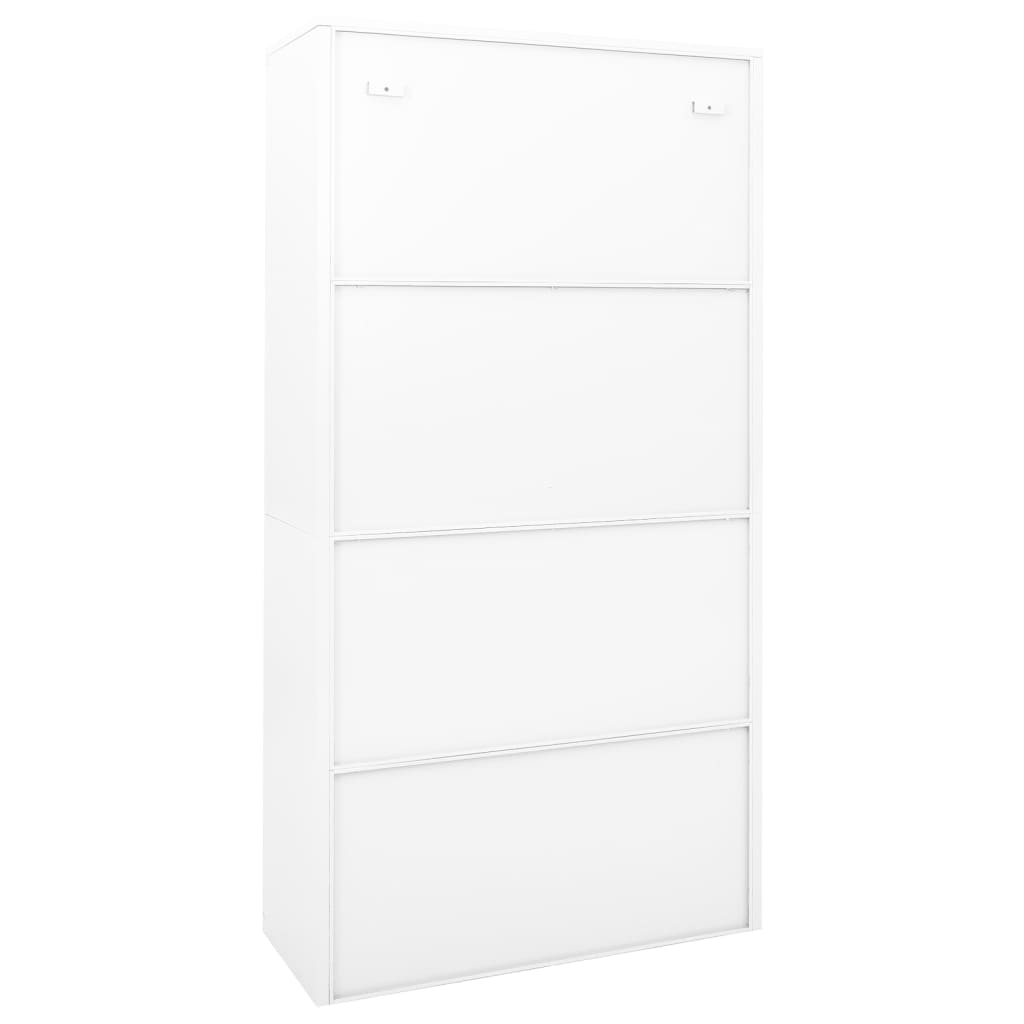 Armoire de bureau et porte coulissante Blanc 90x40x180 cm Acier - XIOS