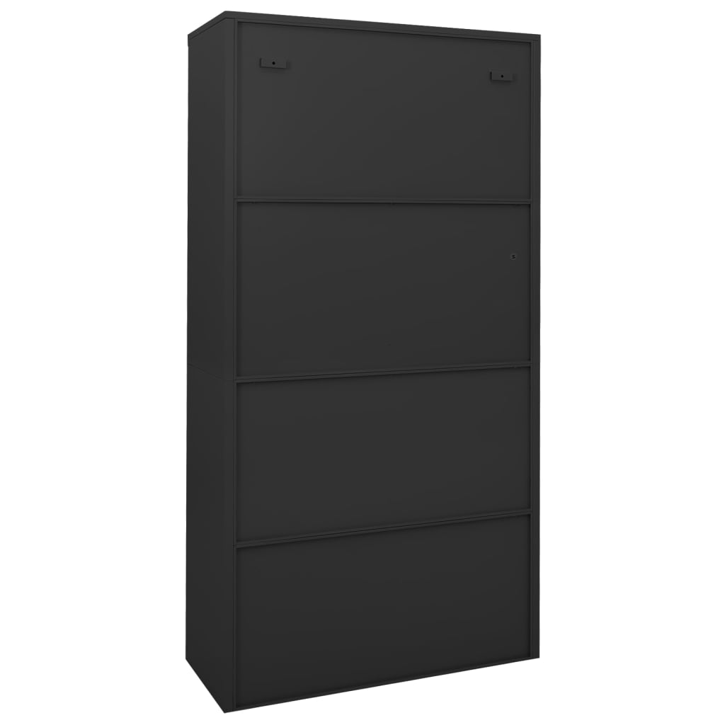Armoire de bureau et porte coulissante Anthracite 90x40x180 cm - XIOS