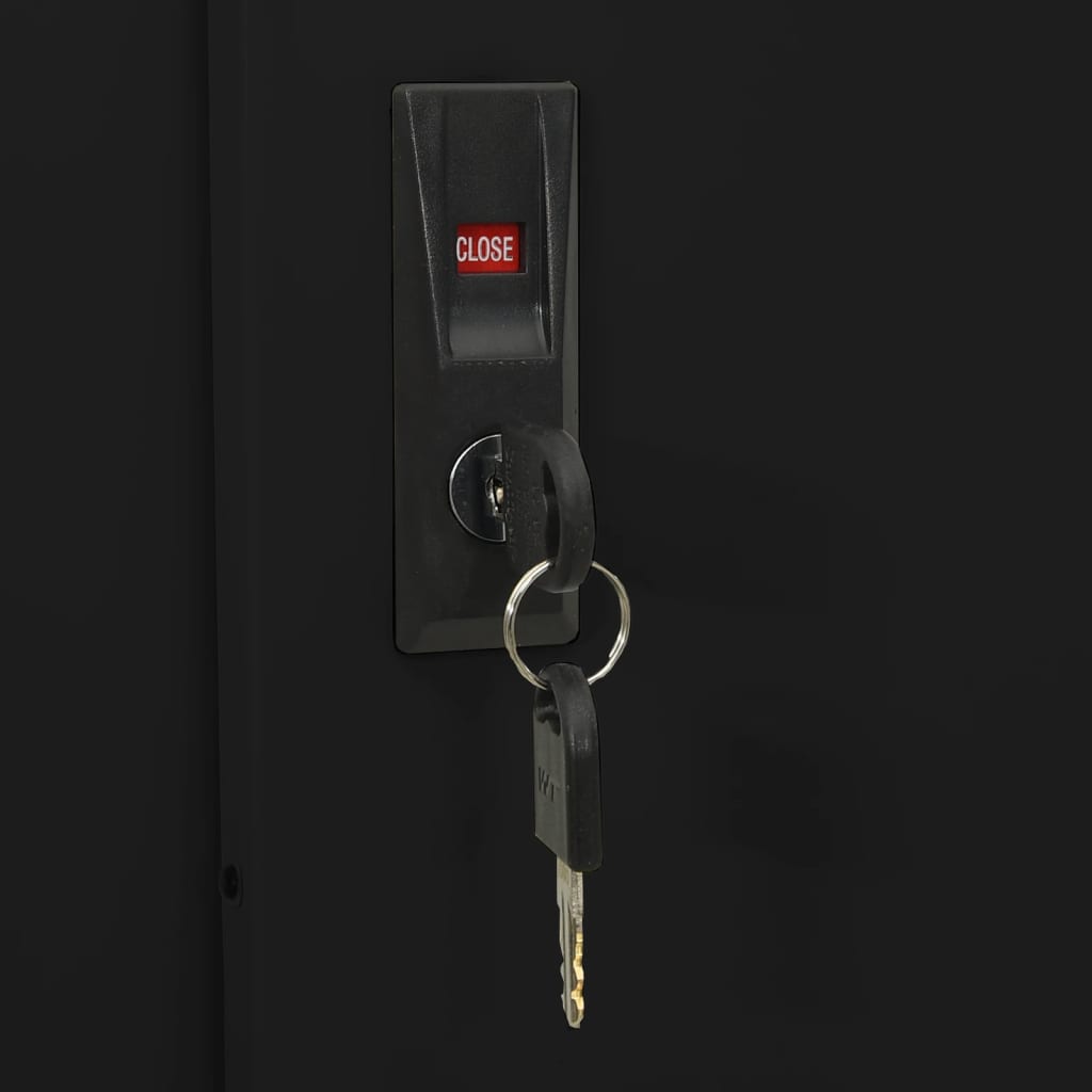 Armoire de bureau et porte coulissante Anthracite 90x40x180 cm - XIOS