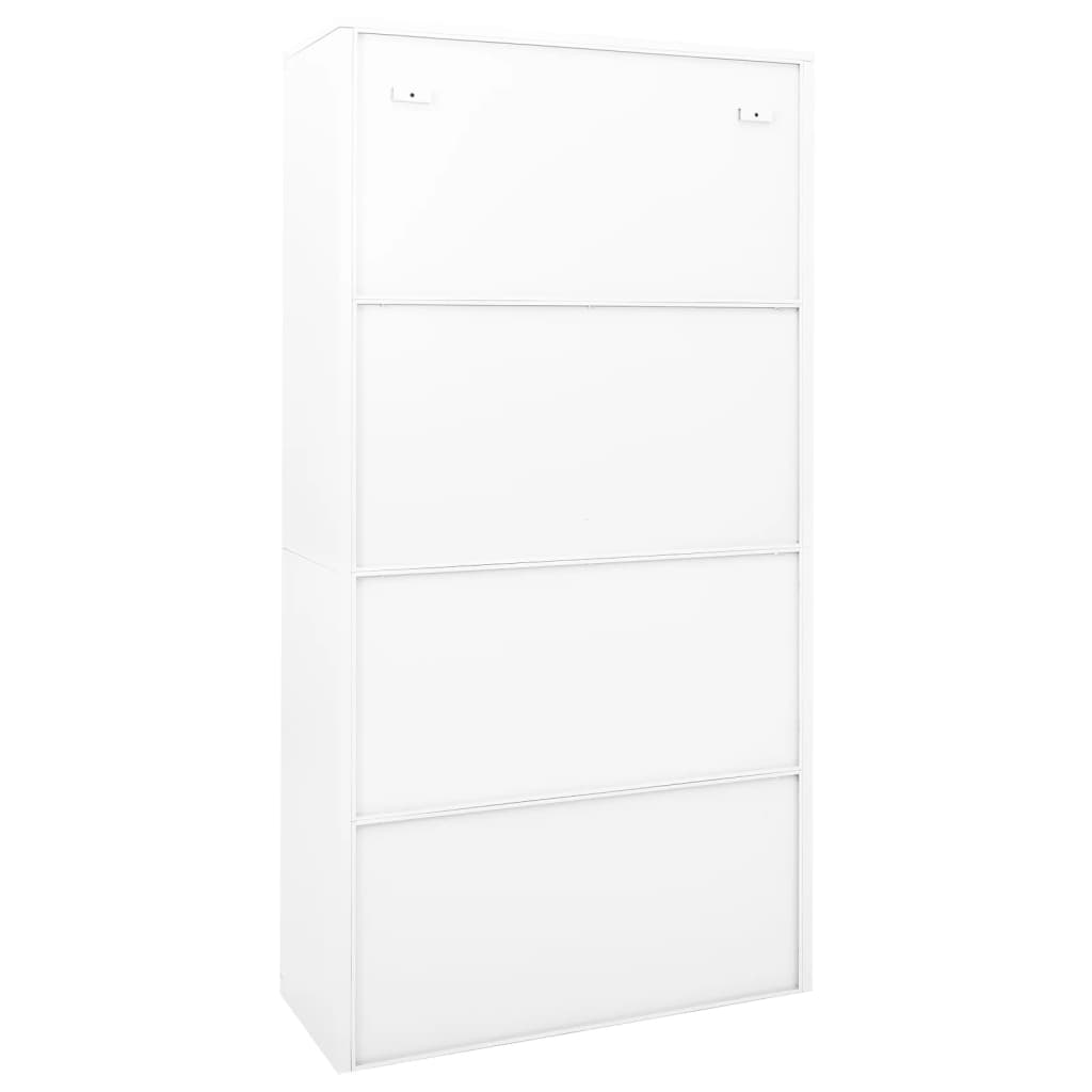 Armoire de bureau et porte coulissante Blanc 90x40x180 cm Acier - XIOS