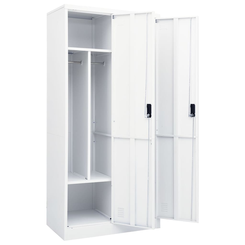 Garde-robe Blanc 80x50x180 cm Acier - XIOS
