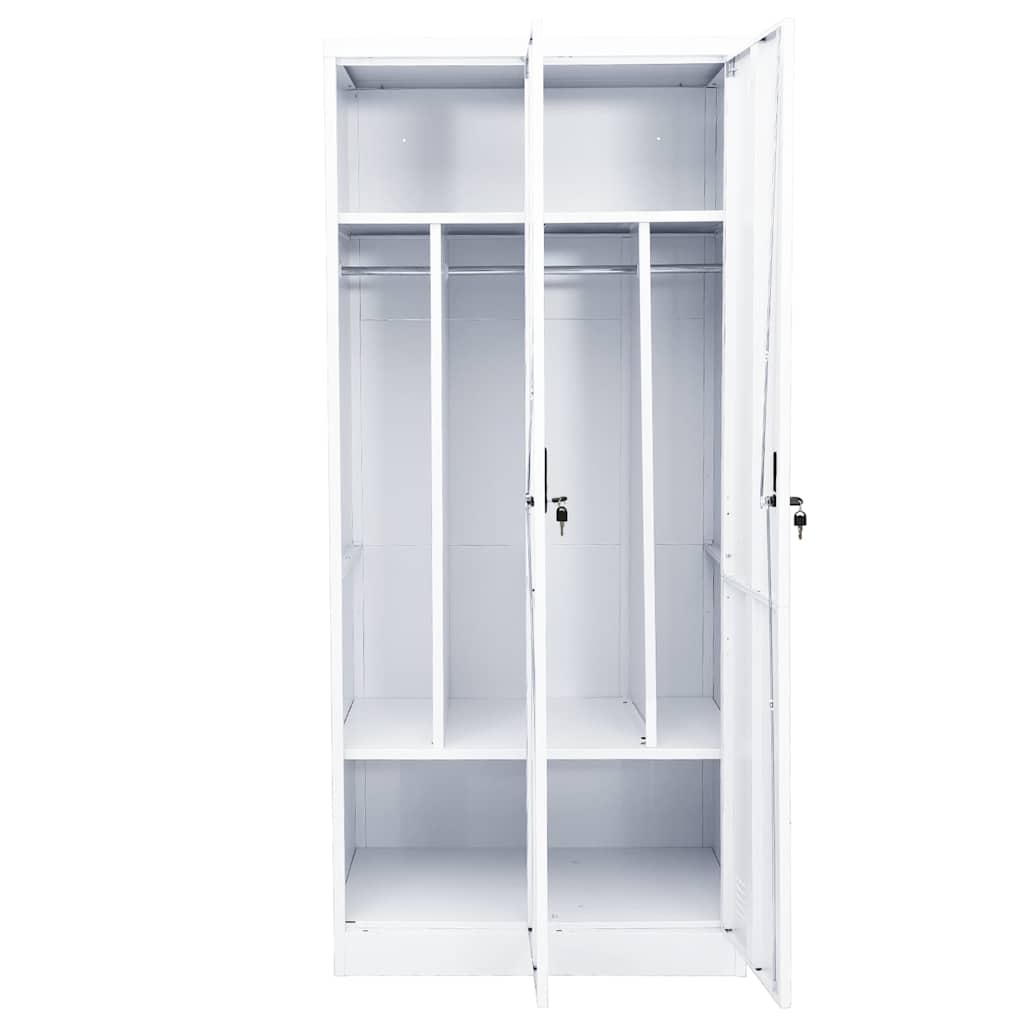 Garde-robe Blanc 80x50x180 cm Acier - XIOS