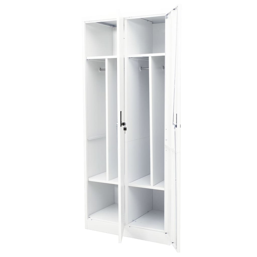 Garde-robe Blanc 80x50x180 cm Acier - XIOS