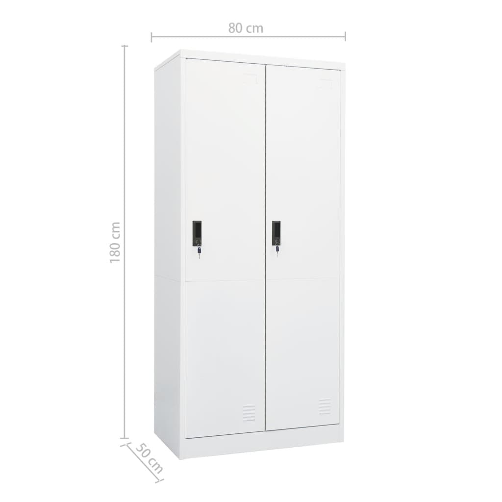 Garde-robe Blanc 80x50x180 cm Acier - XIOS