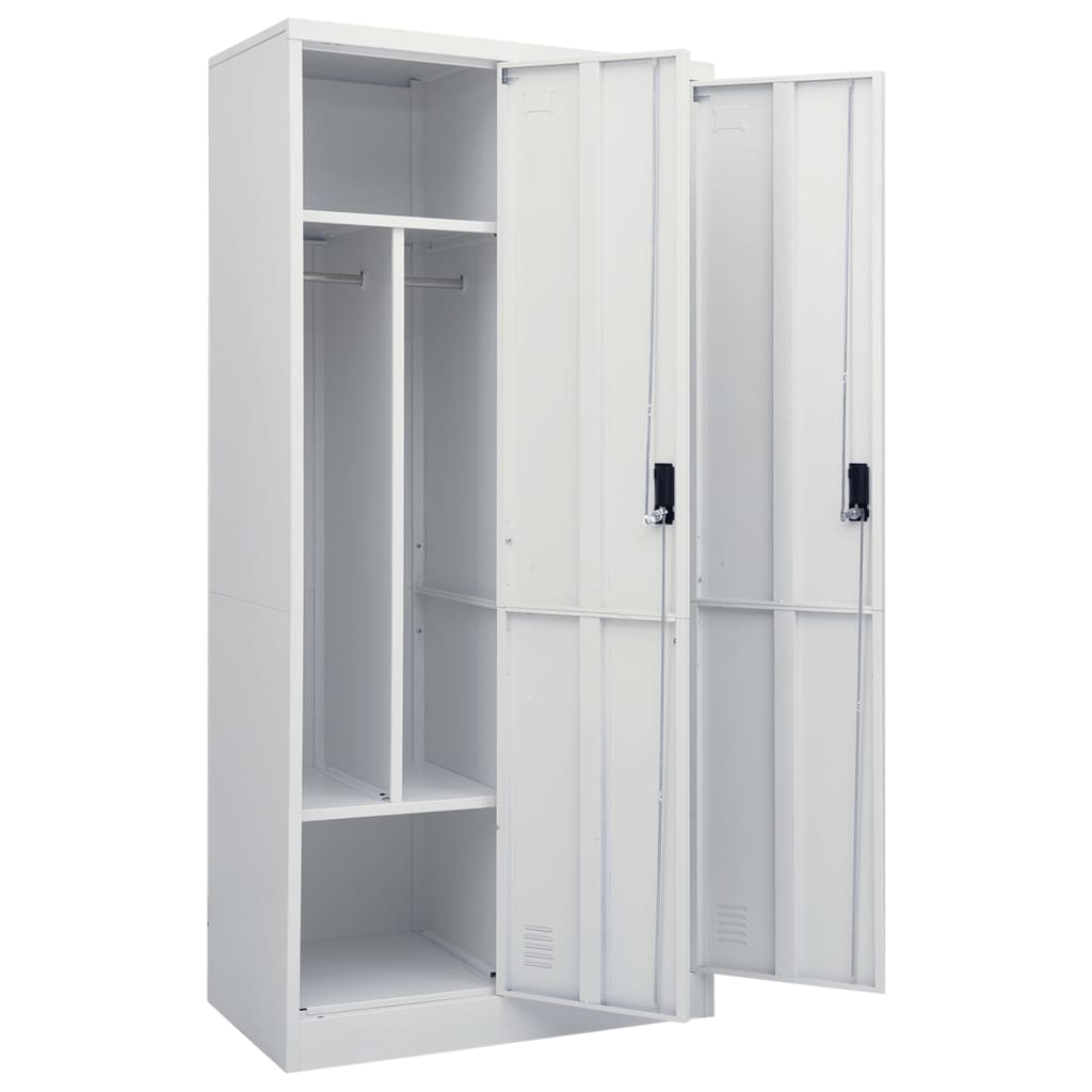 Garde-robe Gris clair 80x50x180 cm Acier - XIOS
