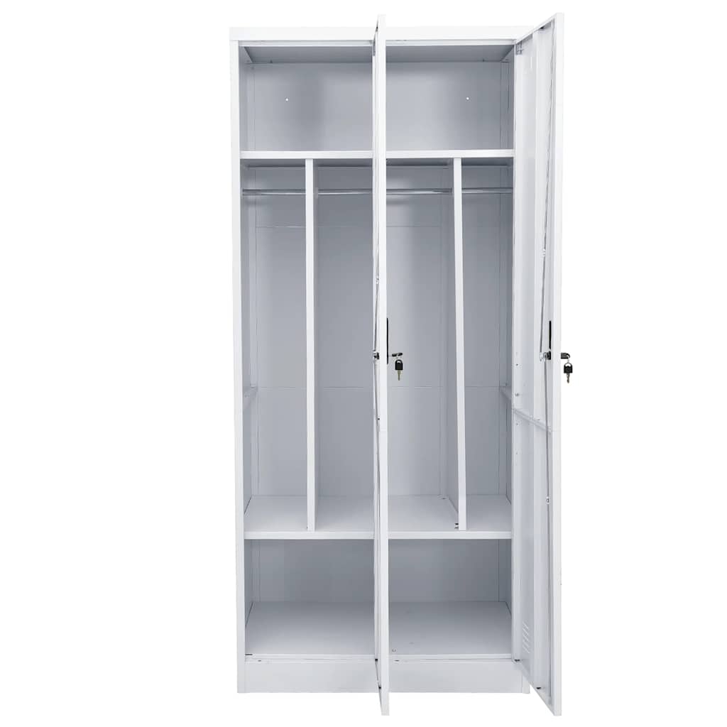 Garde-robe Gris clair 80x50x180 cm Acier - XIOS