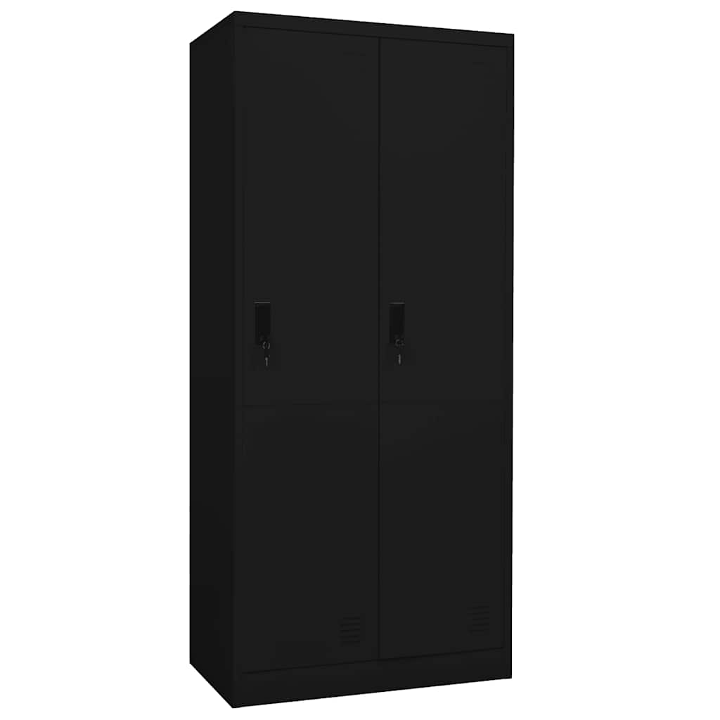 Garde-robe Noir 80x50x180 cm Acier - XIOS