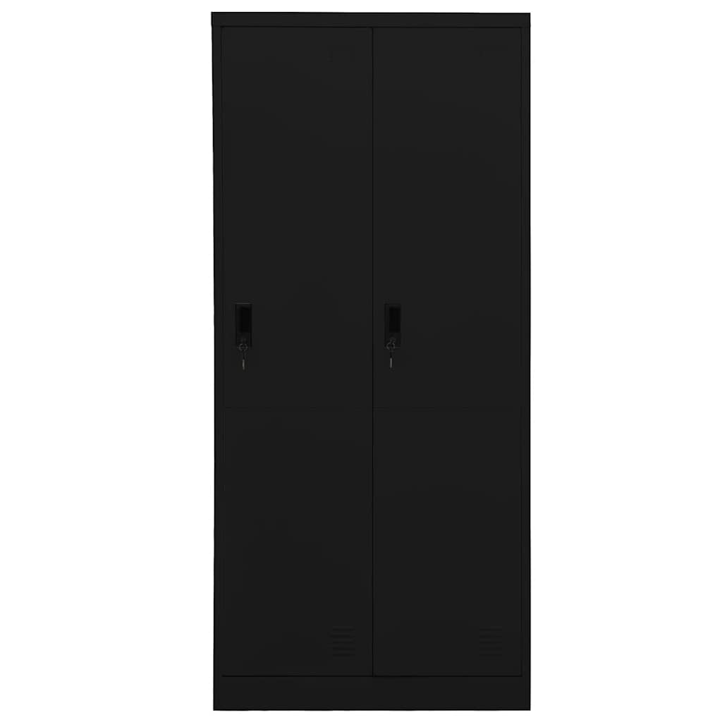 Garde-robe Noir 80x50x180 cm Acier - XIOS