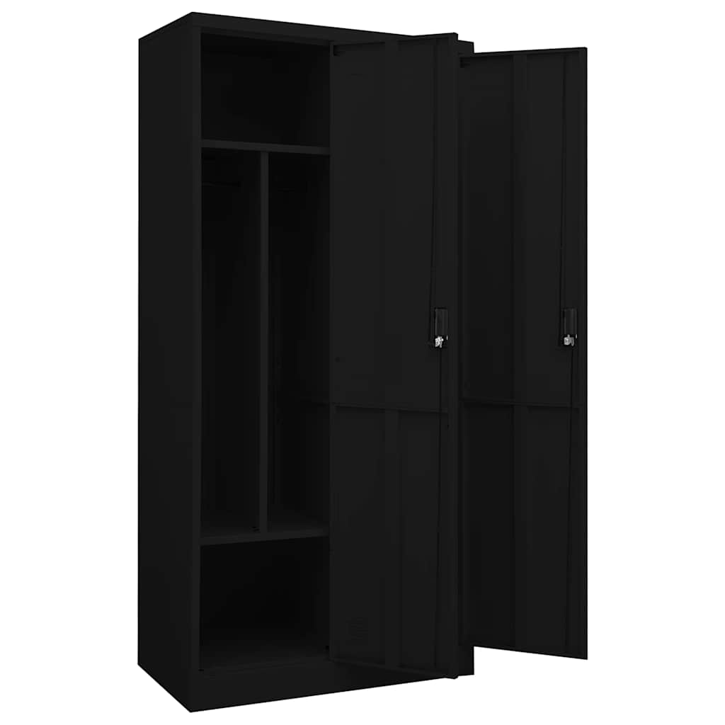 Garde-robe Noir 80x50x180 cm Acier - XIOS