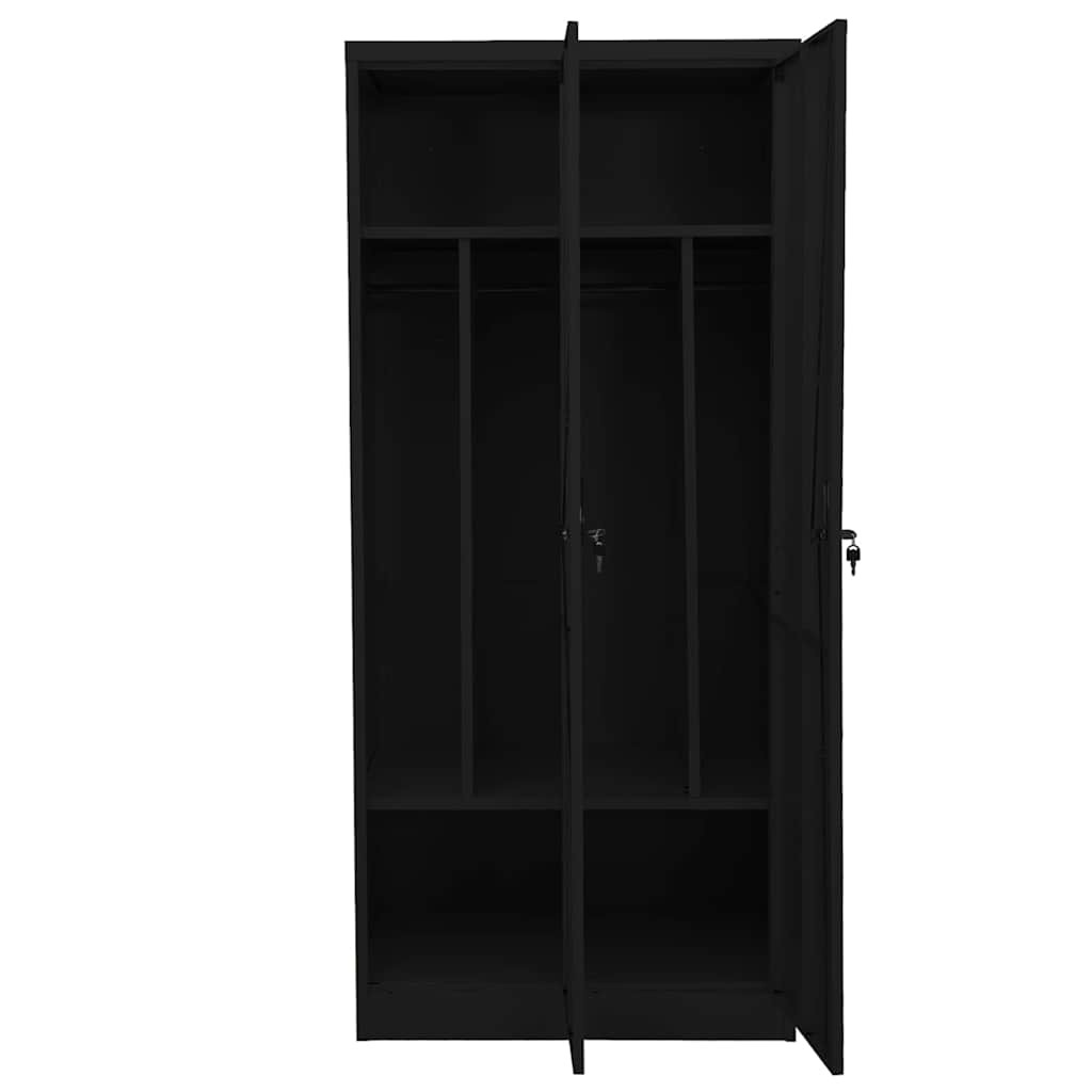 Garde-robe Noir 80x50x180 cm Acier - XIOS