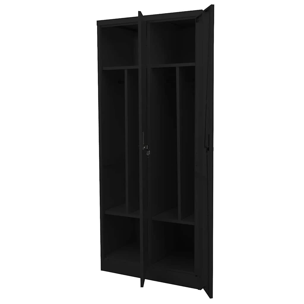 Garde-robe Noir 80x50x180 cm Acier - XIOS