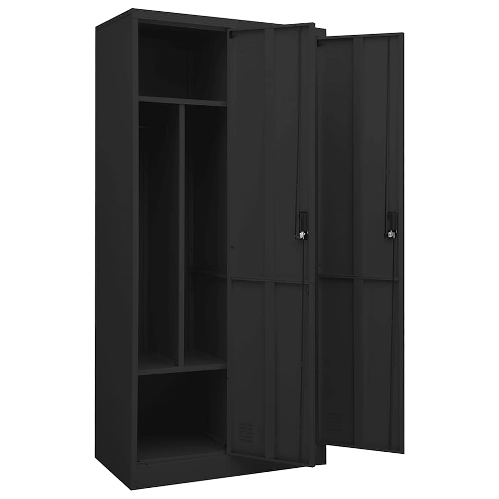 Garde-robe Anthracite 80x50x180 cm Acier - XIOS