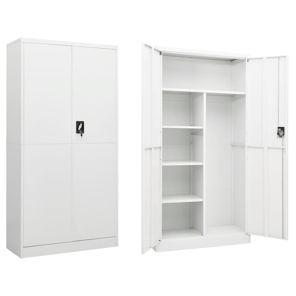 Armoire à casiers Blanc 90x40x180 cm Acier - XIOS