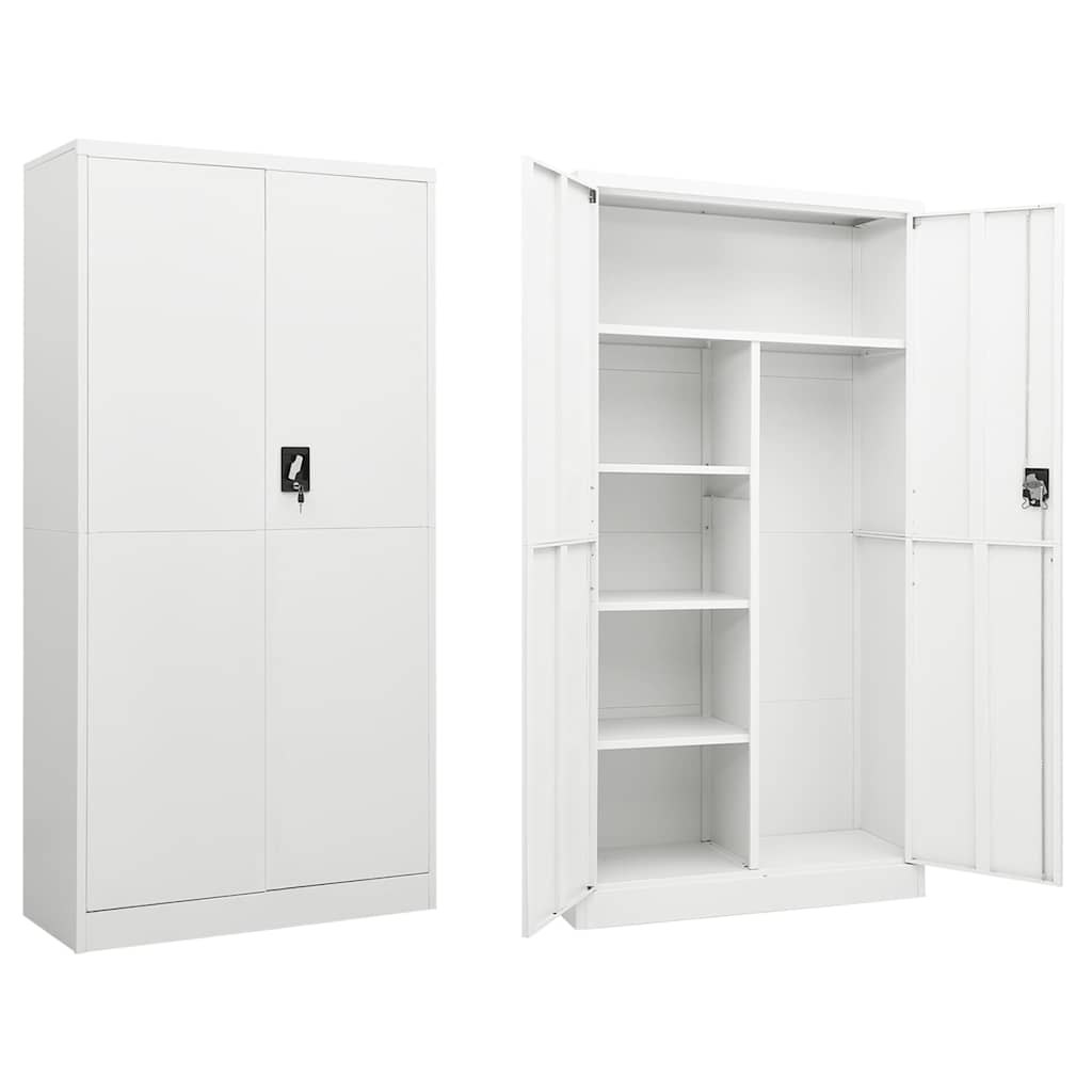 Armoire à casiers Blanc 90x40x180 cm Acier
